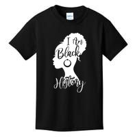 I Am Black History Month For Girl Afro American Kids T-Shirt