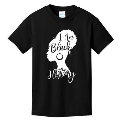 I Am Black History Month For Girl Afro American Kids T-Shirt