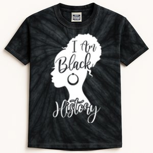 I Am Black History Month For Girl Afro American Kids Tie-Dye T-Shirt