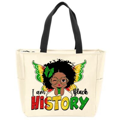 I Am Black History Month African American Zip Tote Bag