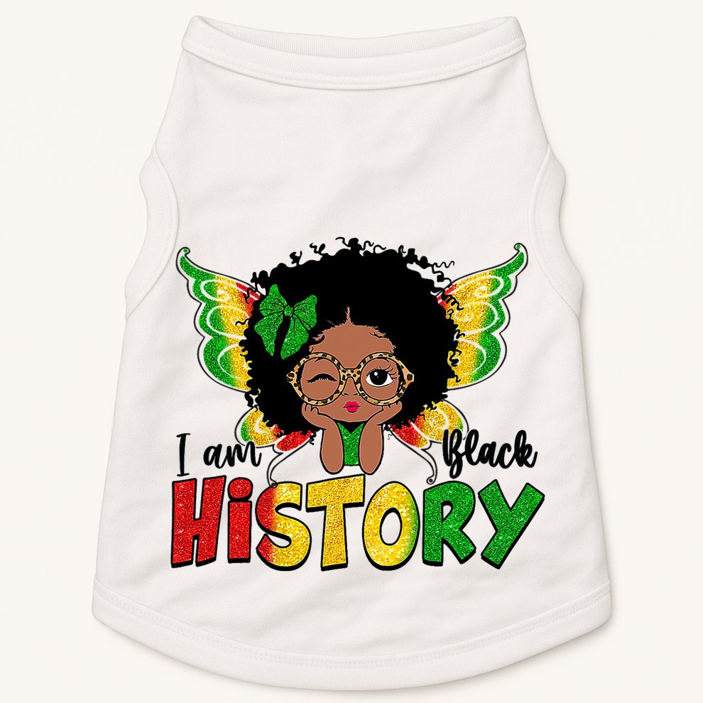 I Am Black History Month African American Doggie Tank
