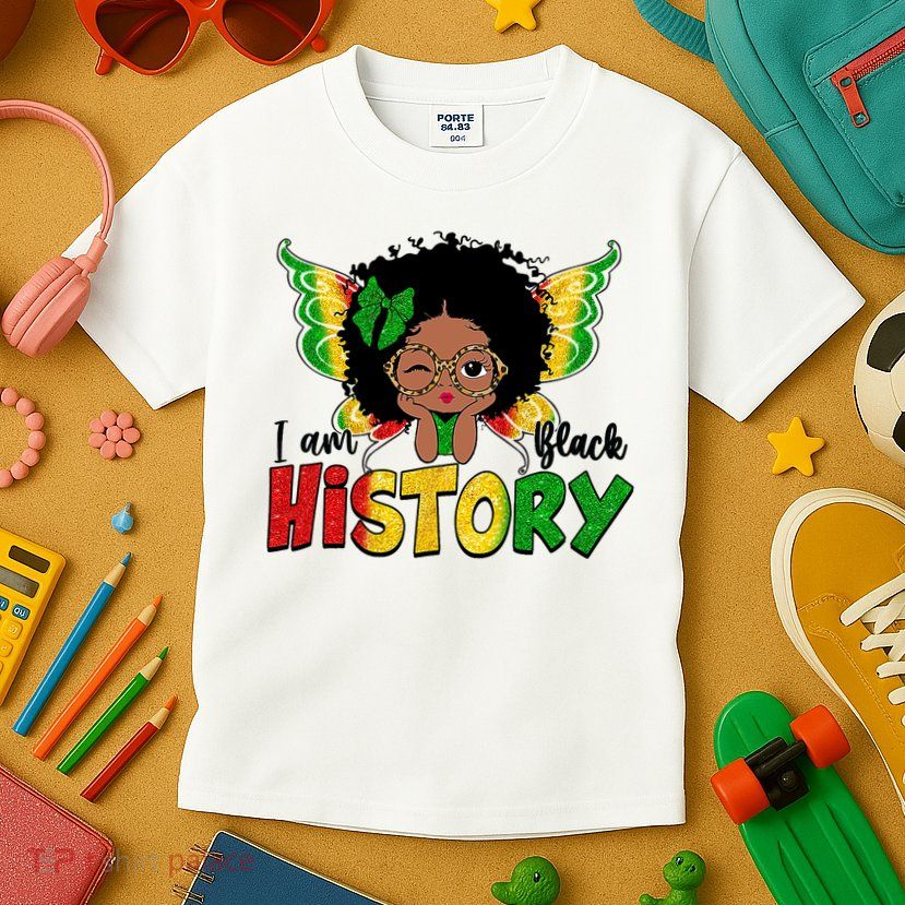 I Am Black History Month African American Kids T-Shirt