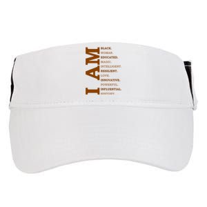 I Am Black Powerful Pride Quote Adult Drive Performance Visor