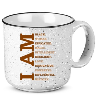 I Am Black Powerful Pride Quote 15oz Campfire Ceramic Mug