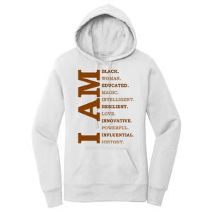 I Am Black Powerful Pride Quote Women's Pullover Hoodie