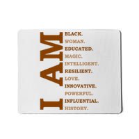 I Am Black Powerful Pride Quote Mousepad