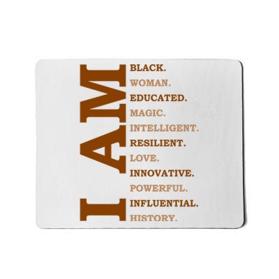 I Am Black Powerful Pride Quote Mousepad