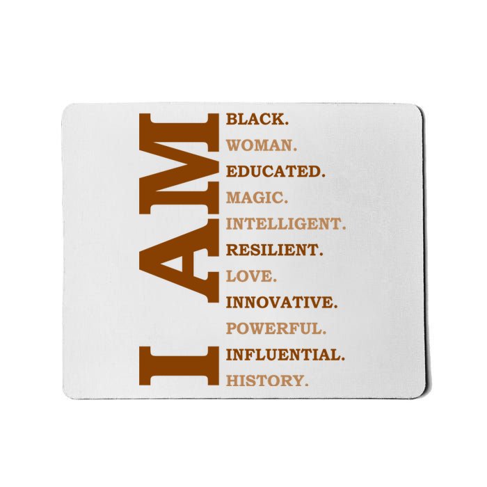 I Am Black Powerful Pride Quote Mousepad