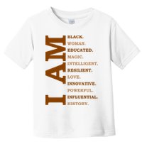 I Am Black Powerful Pride Quote Toddler T-Shirt