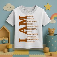 I Am Black Powerful Pride Quote Toddler T-Shirt