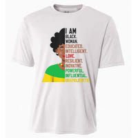 I Am Black Woman Educated Unapologetic African Girl Women Cooling Performance Crew T-Shirt