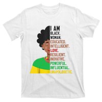 I Am Black Woman Educated Unapologetic African Girl Women T-Shirt