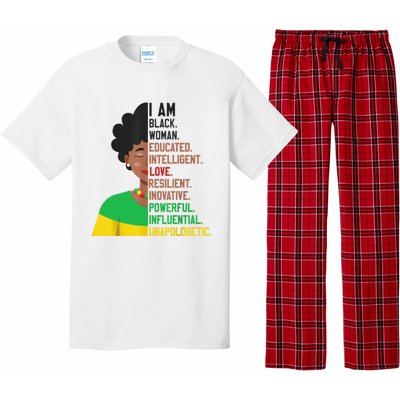 I Am Black Woman Educated Unapologetic African Girl Women Pajama Set