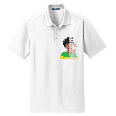 I Am Black Woman Educated Unapologetic African Girl Women Dry Zone Grid Polo