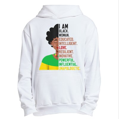 I Am Black Woman Educated Unapologetic African Girl Women Urban Pullover Hoodie