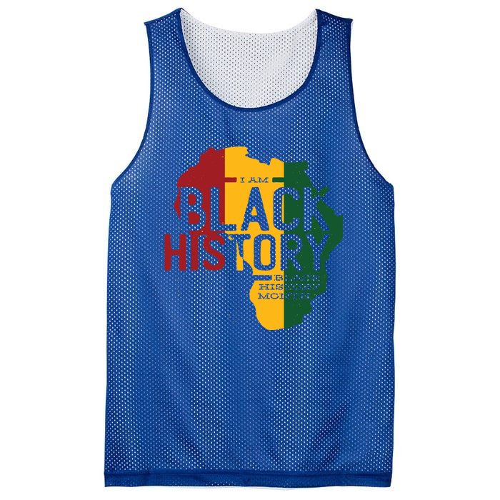 I Am Black History Black History Month Gift Mesh Reversible Basketball Jersey Tank