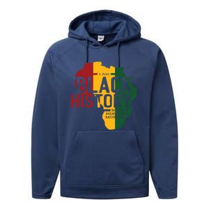 I Am Black History Black History Month Gift Performance Fleece Hoodie