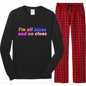 I'm All Blues And No Clues Long Sleeve Pajama Set