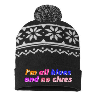 I'm All Blues And No Clues USA-Made Snowflake Beanie