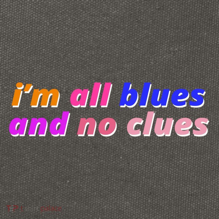 I'm All Blues And No Clues Cotton Canvas Backpack