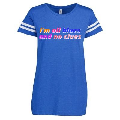 I'm All Blues And No Clues Enza Ladies Jersey Football T-Shirt