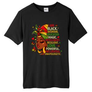 I Am Black Woman Educated Magic Intelligent Melanin Tall Fusion ChromaSoft Performance T-Shirt