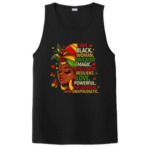 I Am Black Woman Educated Magic Intelligent Melanin PosiCharge Competitor Tank