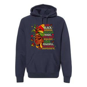 I Am Black Woman Educated Magic Intelligent Melanin Premium Hoodie