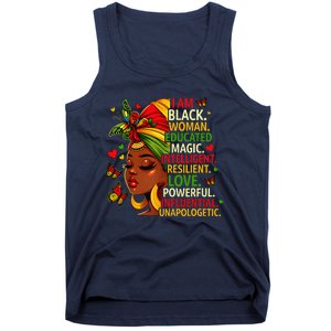 I Am Black Woman Educated Magic Intelligent Melanin Tank Top