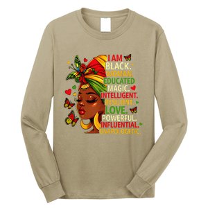 I Am Black Woman Educated Magic Intelligent Melanin Long Sleeve Shirt