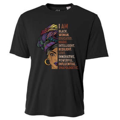 I Am Black Woman Black History Month Unapologetically Cooling Performance Crew T-Shirt