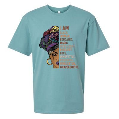 I Am Black Woman Black History Month Unapologetically Sueded Cloud Jersey T-Shirt