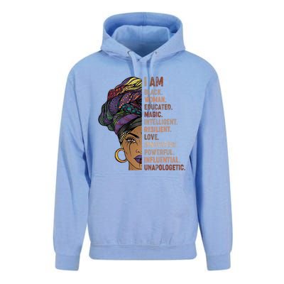 I Am Black Woman Black History Month Unapologetically Unisex Surf Hoodie