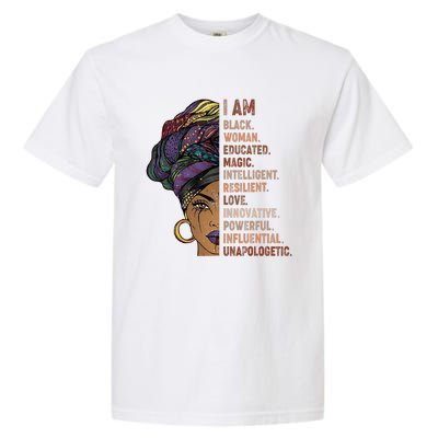 I Am Black Woman Black History Month Unapologetically Garment-Dyed Heavyweight T-Shirt