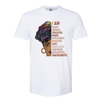 I Am Black Woman Black History Month Unapologetically Softstyle CVC T-Shirt