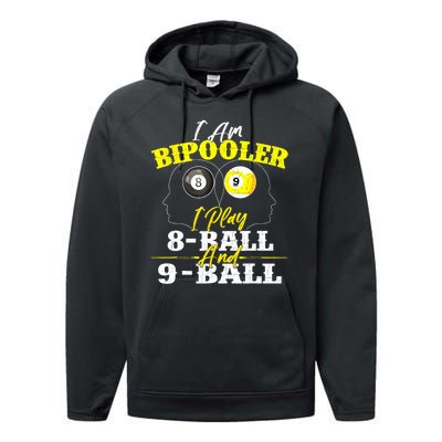 I Am Bipooler Snooker Game Pool Player Billiards Lover Gift Performance Fleece Hoodie