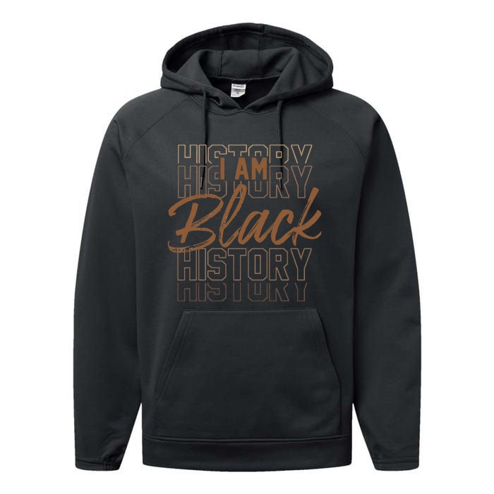 I Am Black Woman Melanin Africa Pride History BHM Performance Fleece Hoodie