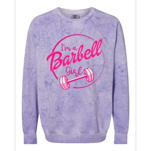 IM A Barbell Girl Colorblast Crewneck Sweatshirt