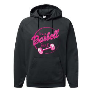 IM A Barbell Girl Performance Fleece Hoodie