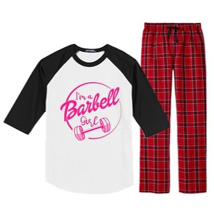 IM A Barbell Girl Raglan Sleeve Pajama Set