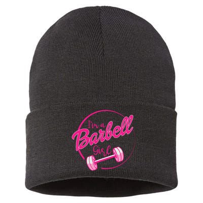 IM A Barbell Girl Sustainable Knit Beanie