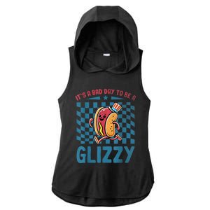 It’S A Bad Day To Be A Glizzy 4th Of July Ladies PosiCharge Tri-Blend Wicking Draft Hoodie Tank