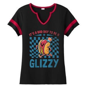 It’S A Bad Day To Be A Glizzy 4th Of July Ladies Halftime Notch Neck Tee