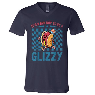 It’S A Bad Day To Be A Glizzy 4th Of July V-Neck T-Shirt