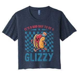 It’S A Bad Day To Be A Glizzy 4th Of July Women's Crop Top Tee