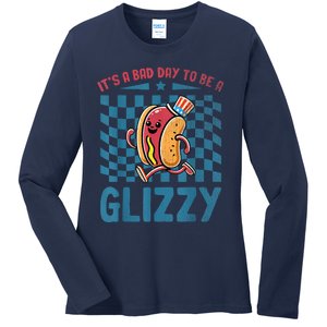 It’S A Bad Day To Be A Glizzy 4th Of July Ladies Long Sleeve Shirt