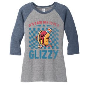 It’S A Bad Day To Be A Glizzy 4th Of July Women's Tri-Blend 3/4-Sleeve Raglan Shirt