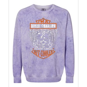 Im A Biker Grandpa Like A Normal Grandpa But Cooler Colorblast Crewneck Sweatshirt