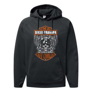 Im A Biker Grandpa Like A Normal Grandpa But Cooler Performance Fleece Hoodie