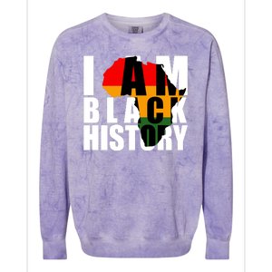 I Am Black History Month Pride Colorblast Crewneck Sweatshirt